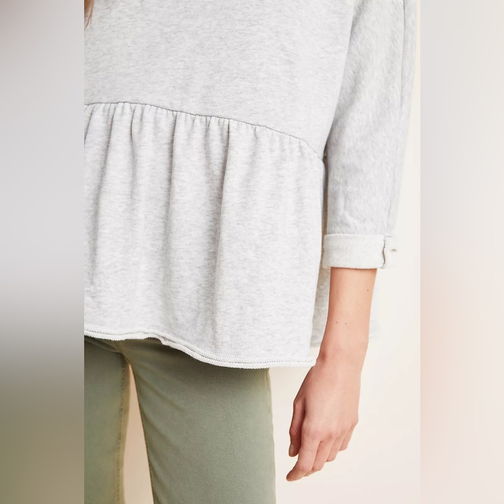 Saturday Sunday by Anthropologie Colleen Babydoll Sweatshirt sz XS - Picture 3 of 4